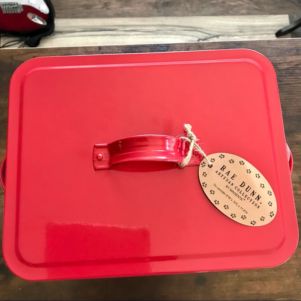 🆕 Rae Dunn Santa Paws Canister Tin EXTRA LARGE - Picture 7 of 9